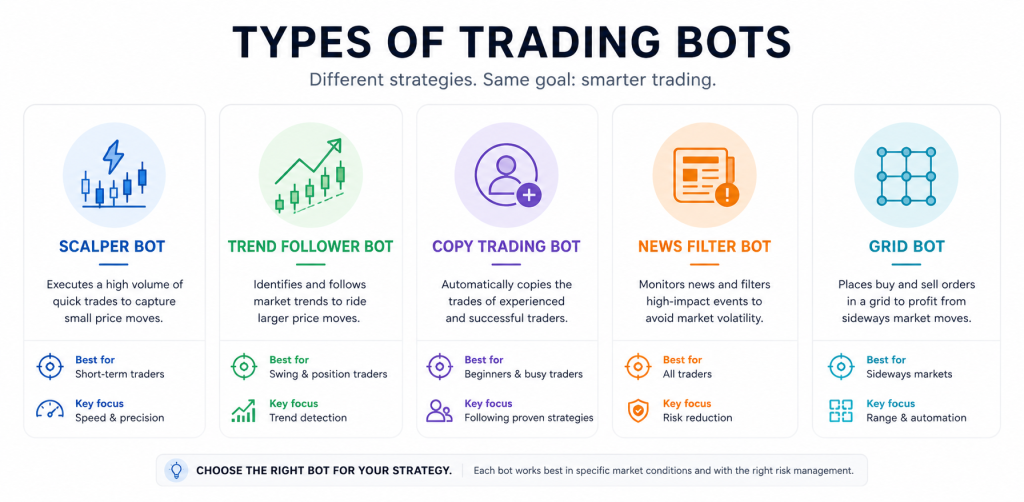Types of Trading Bots Comparison